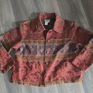 Coldwater Creek Multicolor Patterned Blazer